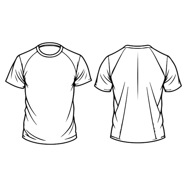 Um contorno preto numa camiseta branca