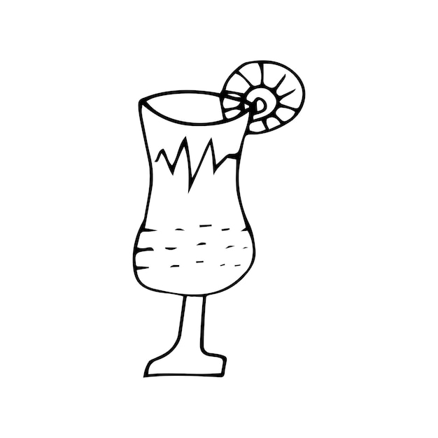 Um copo com um coquetel