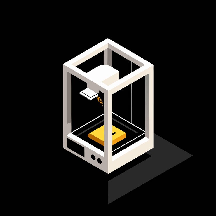 Vetor um cubo branco que tem uma substância amarela dentro dele