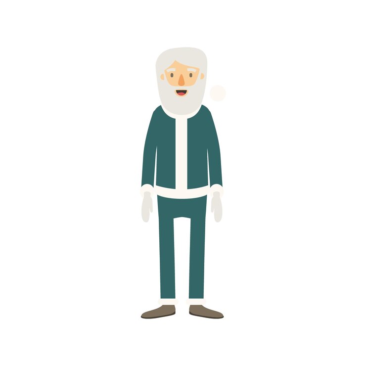 Vetor um desenho animado de um homem com uma camisa verde e um cinto branco