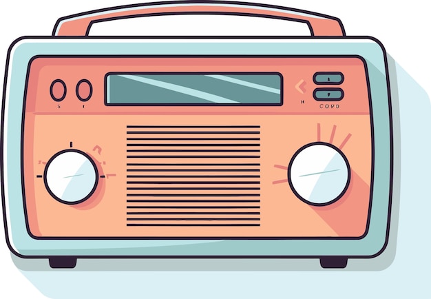 um desenho animado de um rádio com os números 10 e 10 nele