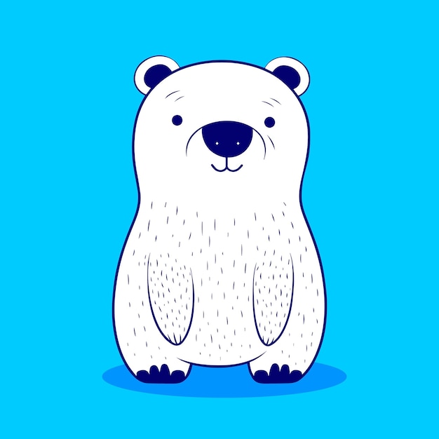 Um desenho animado de um urso polar.