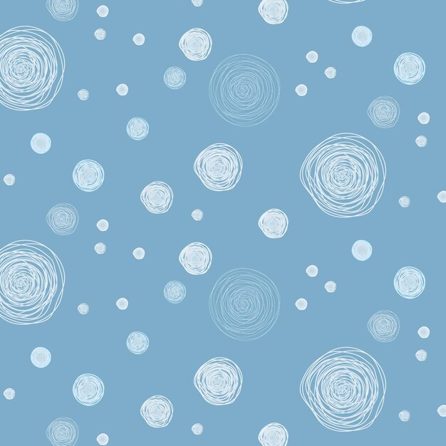 Um desenho azul sem fim de bolhas de rabiscos na água.