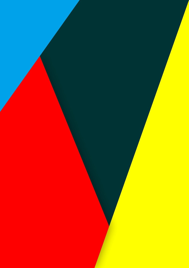 Vetor um desenho colorido com um triângulo amarelo