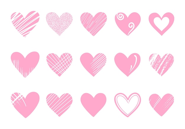 Um desenho de amor em rosa sobre um fundo branco