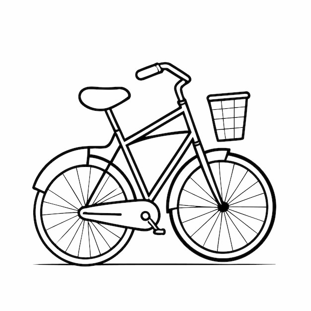 Vetor um desenho de bicicleta alegre para crianças pequenas.