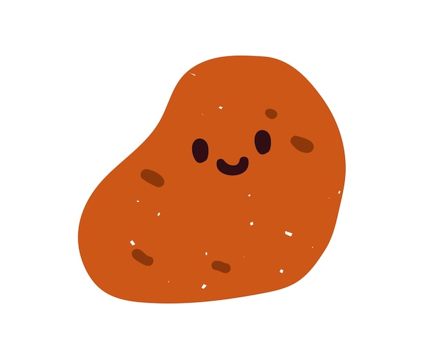 Um desenho de desenho animado de um biscoito com um rosto nele