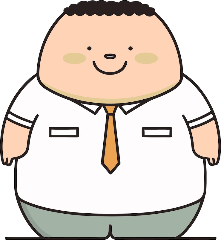 Vetor um desenho de desenho animado de um homem com uma gravata na cabeça