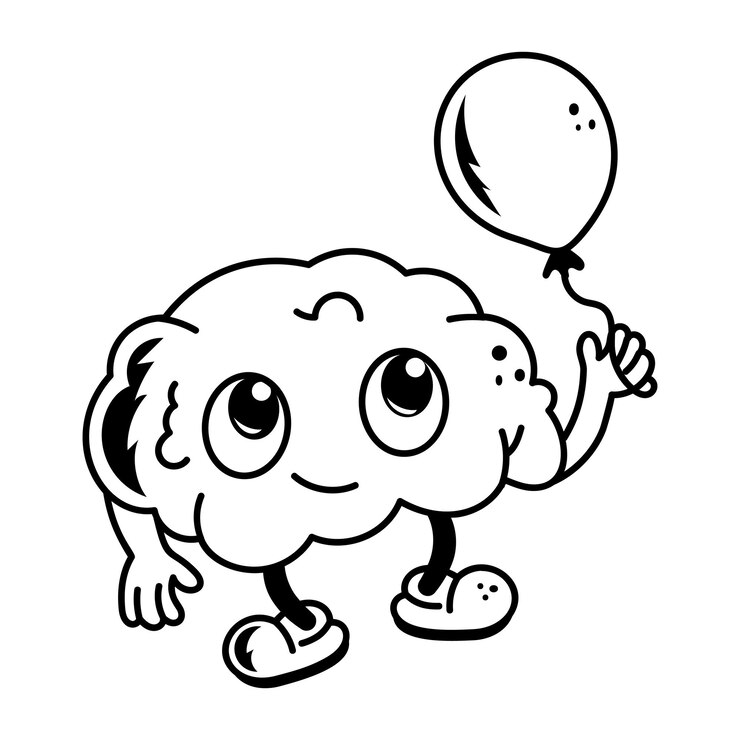 Vetor um desenho de desenho animado de um monstro com um balão no canto