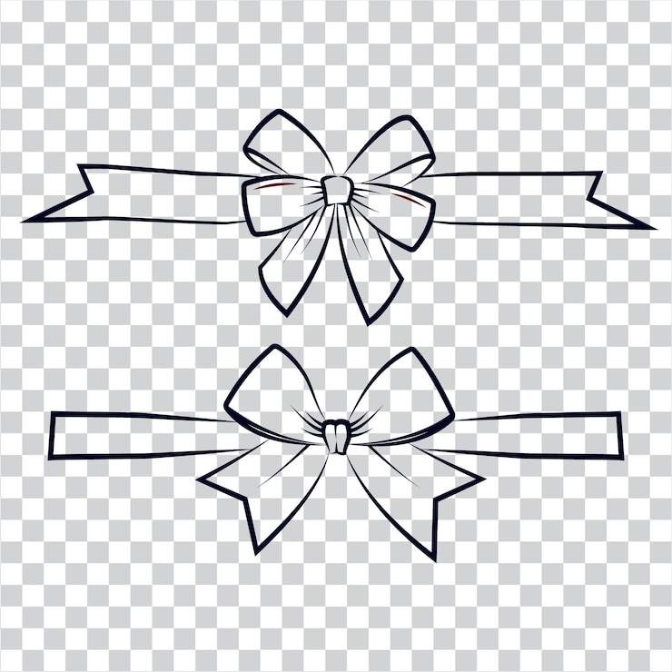 Vetor um desenho de duas fitas com um laço nela.