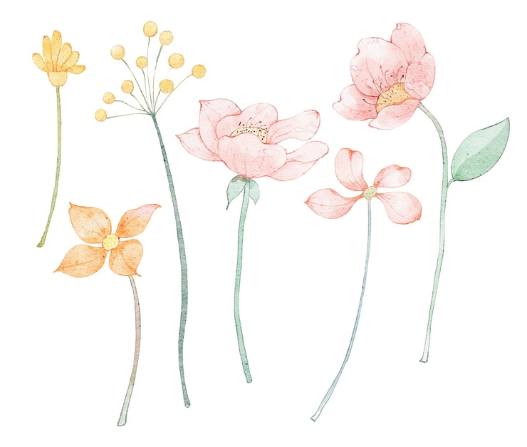 Vetor um desenho de flores com a palavra primavera