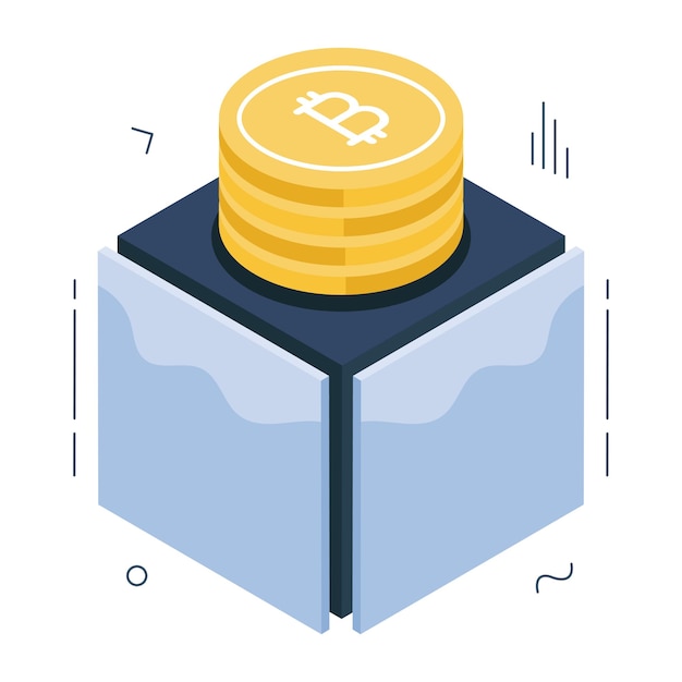 Um desenho de ícone de bitcoins