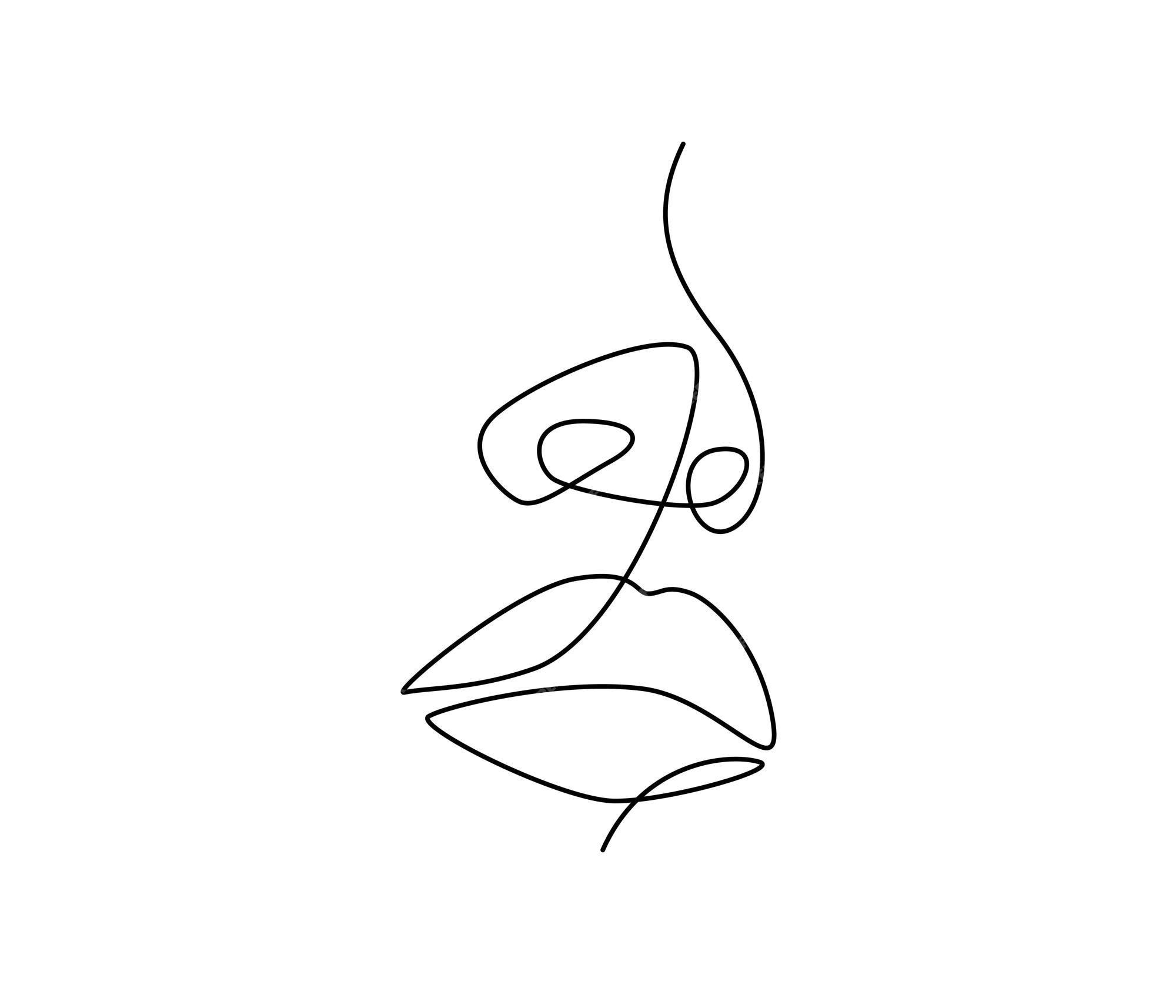 Um desenho de linha contínua de boca e lábios retrato minimalista de  maquiagem e batom em estilo linear simples ícone de símbolo para cartazes  cartões modelo de banner web doodle ilustração vetorial