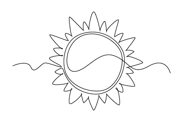 Um desenho de linha contínua do conceito de fenômenos climáticos bonitos ilustração vetorial de doodle em simples