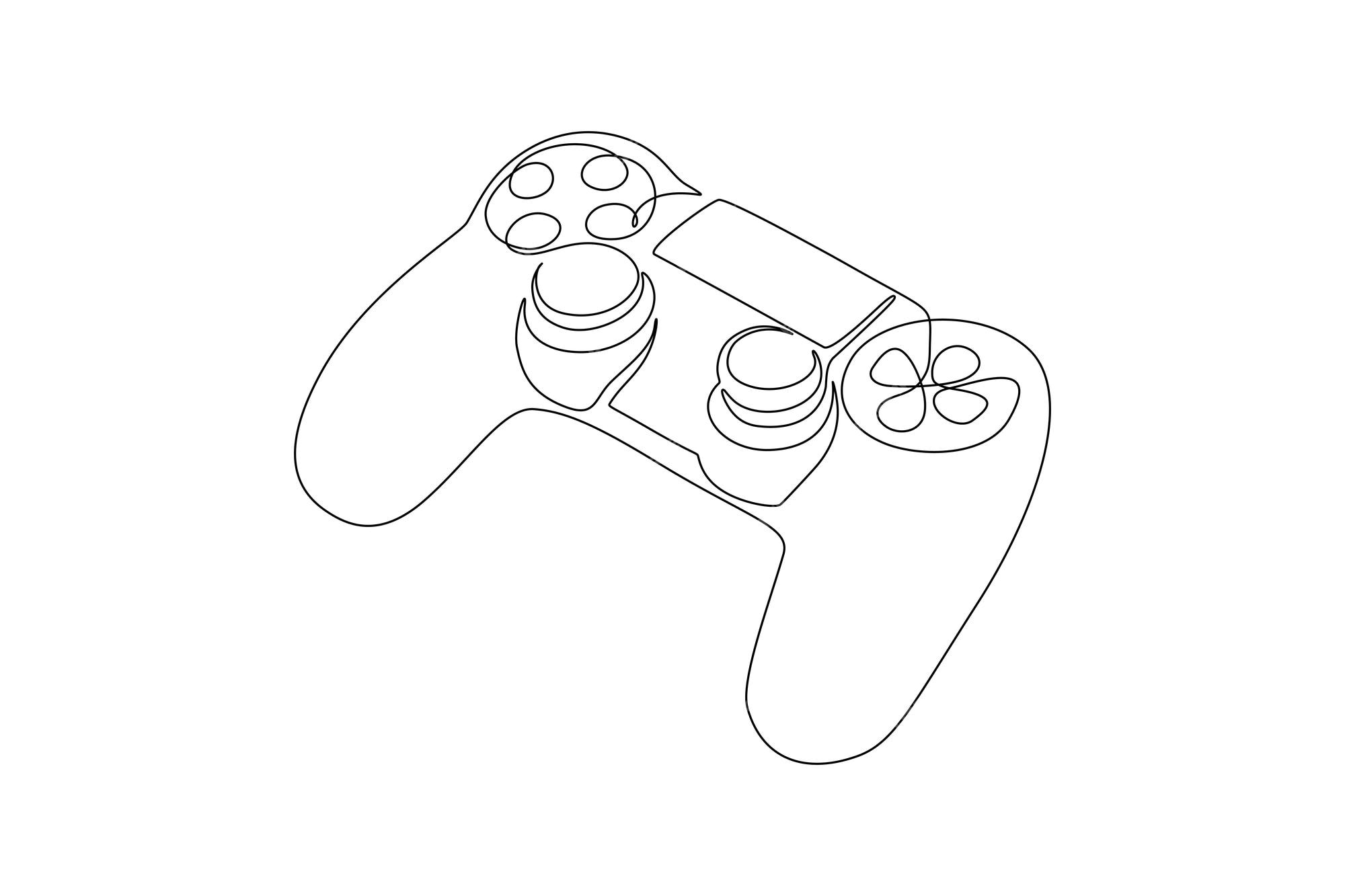 único gamepad de desenho de uma linha de consoles de jogos. conceito de jogo  de esportes eletrônicos. ilustração em vetor gráfico de desenho de desenho  de linha contínua. 18921455 Vetor no Vecteezy