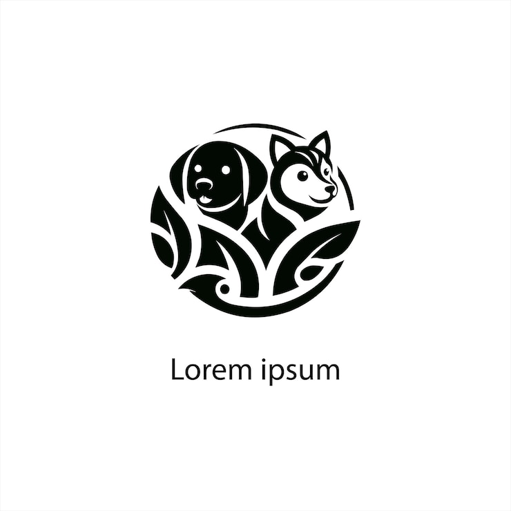 Vetor um desenho de logotipo de animal de estimação para a marca