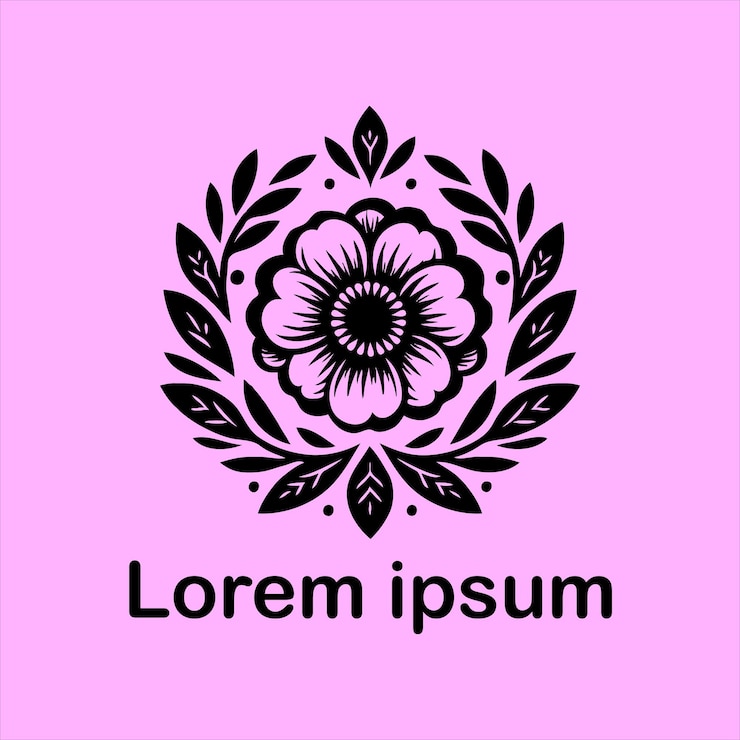 Vetor um desenho de logotipo de flor