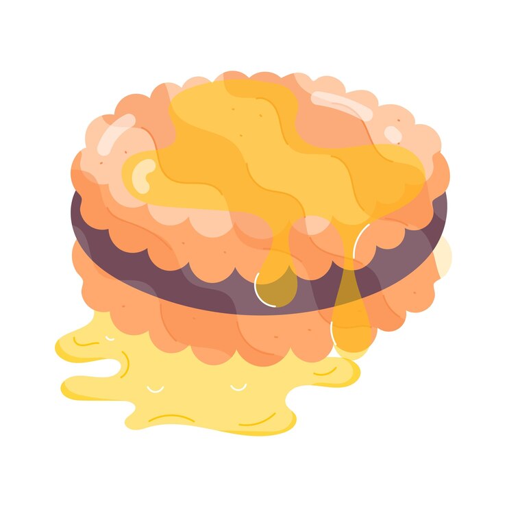 Vetor um desenho de um bolo com a palavra lua nele