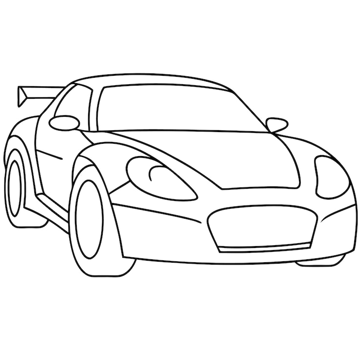 Vetor um desenho de um carro com a palavra carro nele