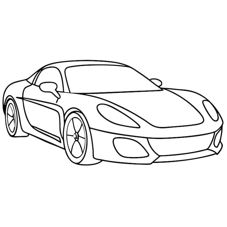 Vetor um desenho de um carro com o logotipo da empresa da empresa