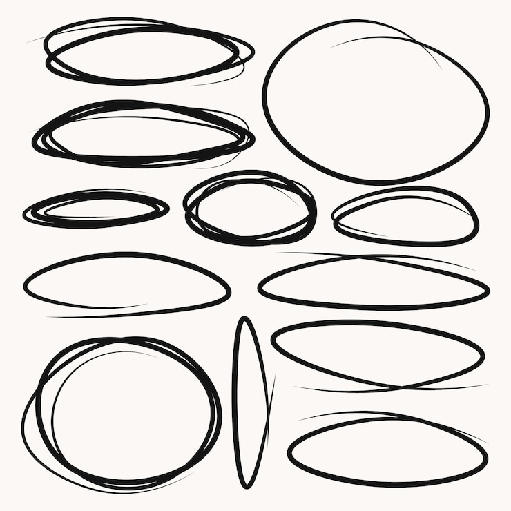 Vetor um desenho de um círculo com um fundo branco com um círculo no meio