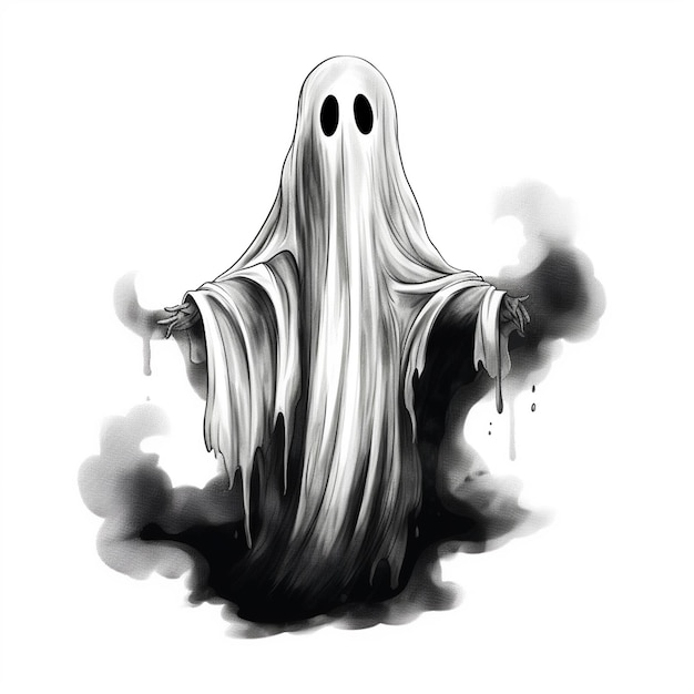 Um desenho de um fantasma com o número 3 nele.
