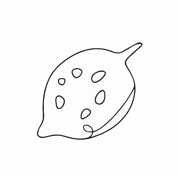 Um desenho de um morango com um desenho de uma morango nele