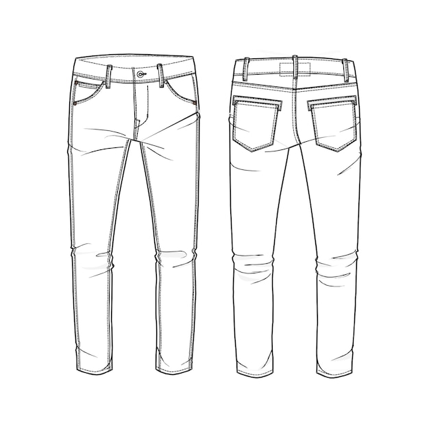 um desenho de um par de jeans azuis com um cinto que diz jeans