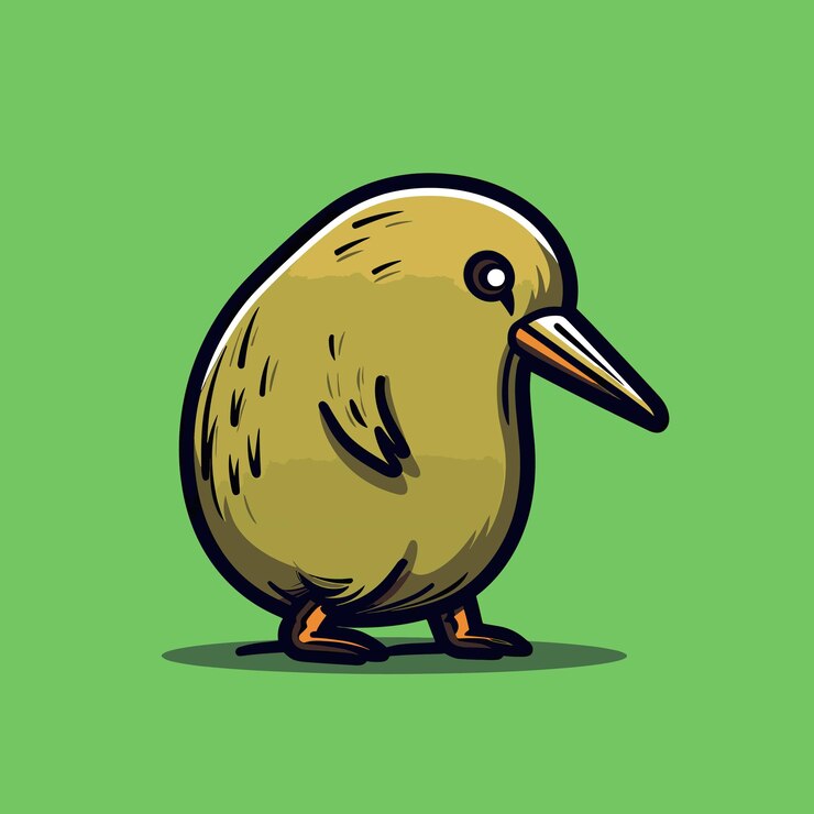 Vetor um desenho de um pássaro com um fundo verde
