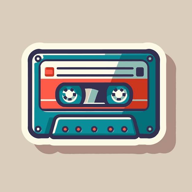 um desenho de um rádio com um fundo azul e verde