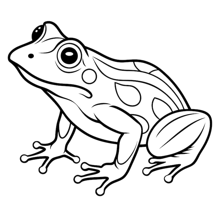 Vetor um desenho de um sapo com a palavra sapo nele