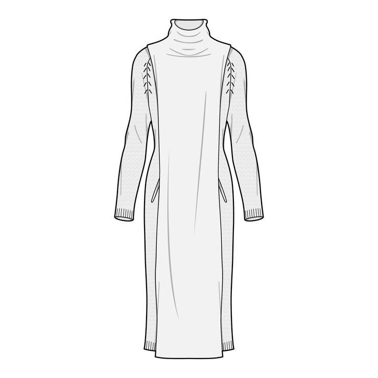 Vetor um desenho de um vestido com um padrão na frente