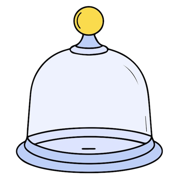 Vetor um desenho de uma cúpula com um anel de ouro