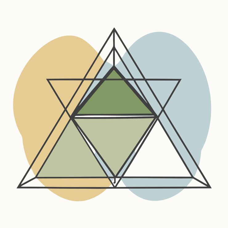 Vetor um desenho de uma estrela com um fundo azul e amarelo