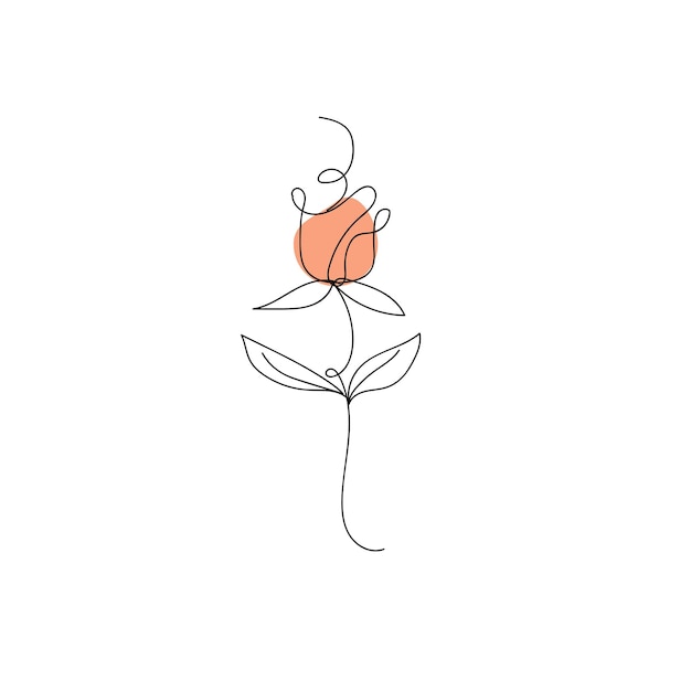 Um desenho de uma flor com uma flor nela