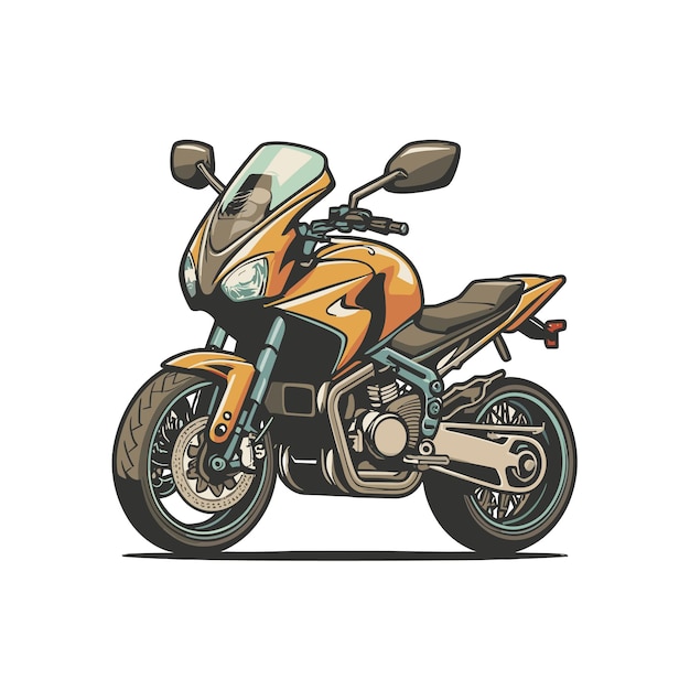 Um desenho de uma motocicleta com uma motocicleta nele