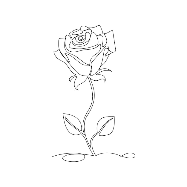 Um desenho de uma rosa com a palavra 