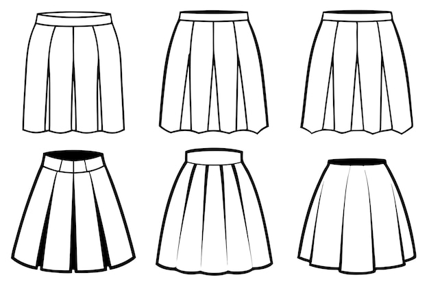 um desenho de uma saia com uma faixa preta nele