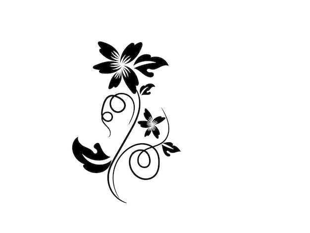 Um desenho em preto e branco de uma flor com a palavra cisne nele