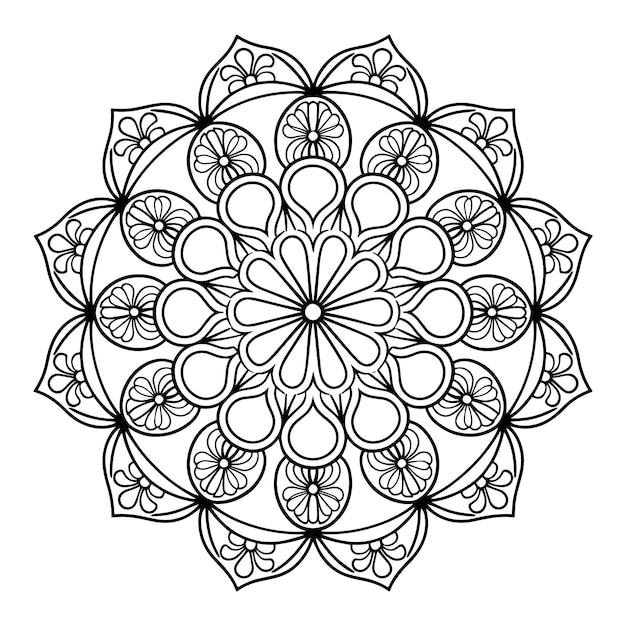 um desenho preto e branco com um desenho que diz "quot mandalas"
