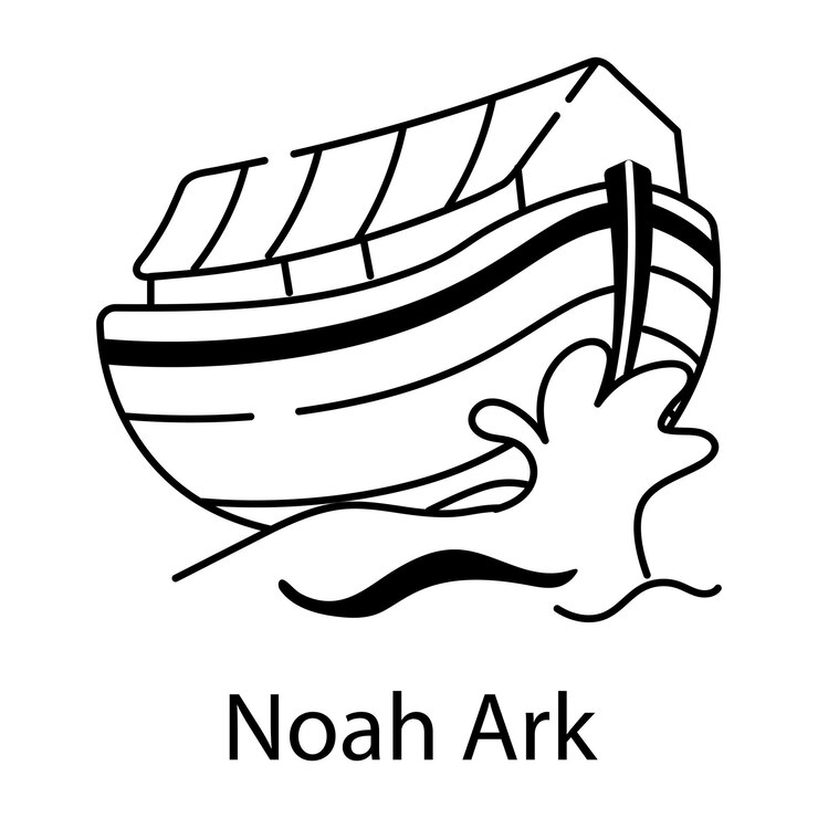 Vetor um desenho preto e branco de um barco com o nome que ele