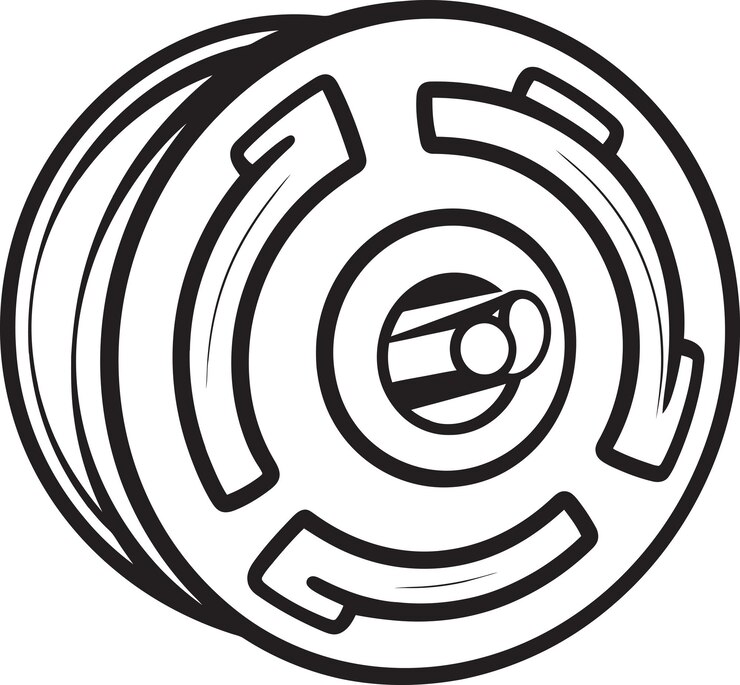 Vetor um desenho preto e branco de um círculo com um número 3 nele