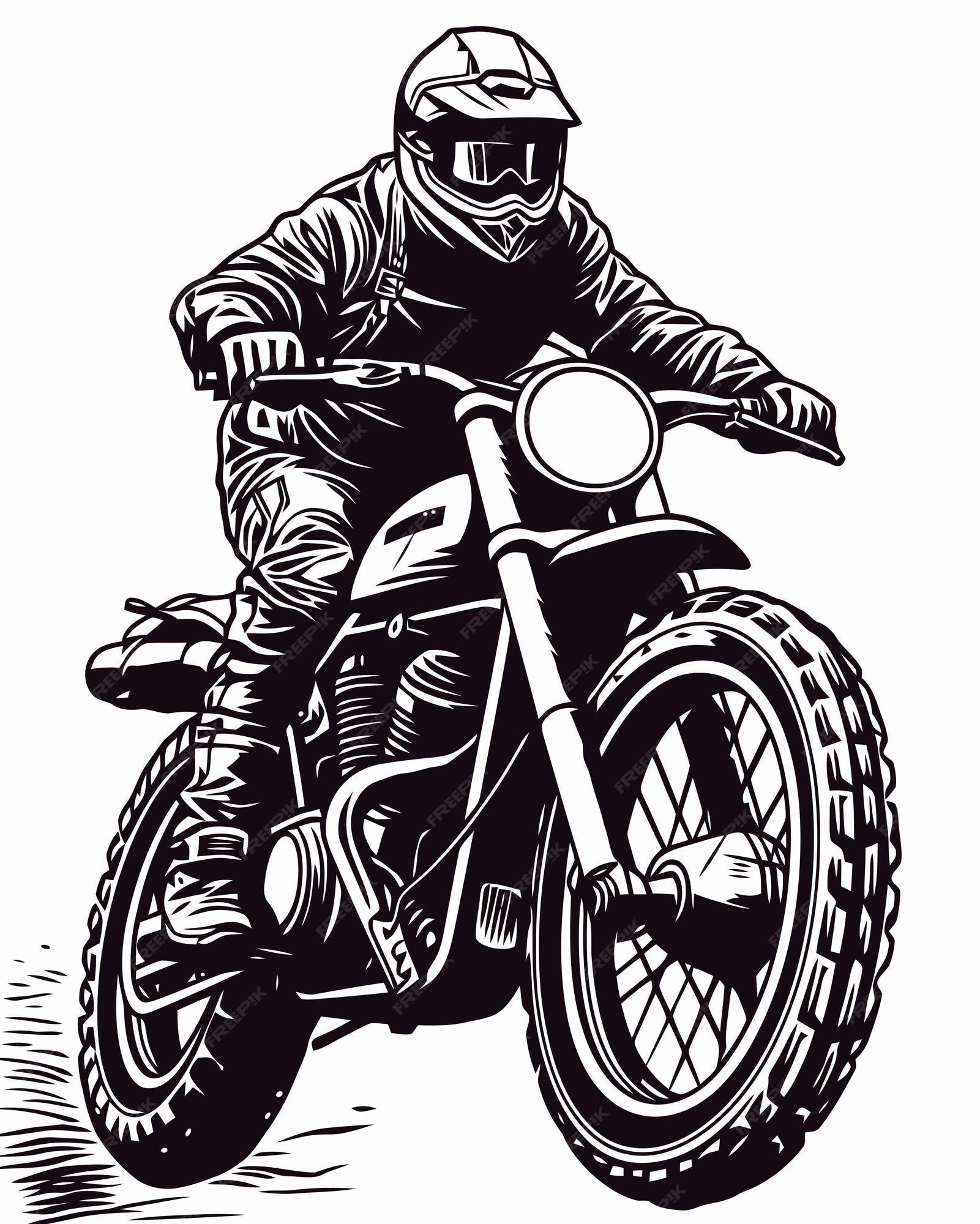 Desenho Ilustrativo Do Vetor Desportivo, a Preto E Branco, Da Chama Das  Motocicletas Ilustração do Vetor - Ilustração de perigo, moto: 213644420