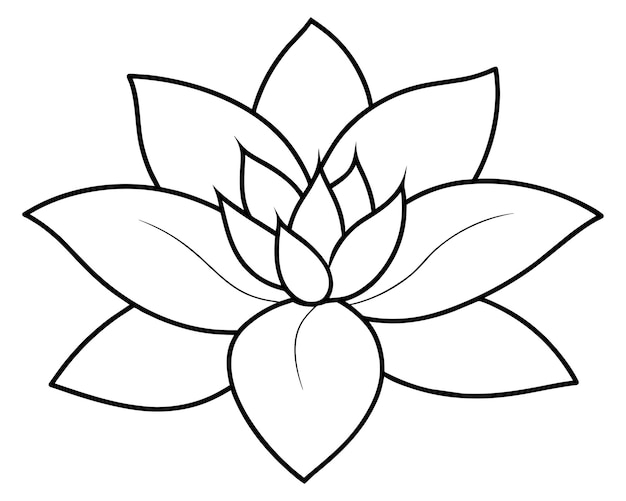 Vetor um desenho preto e branco de uma flor com um fundo preto