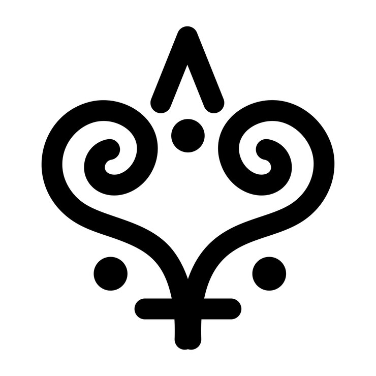 Vetor um desenho preto e branco de uma flor com um símbolo que diz um sobre ele