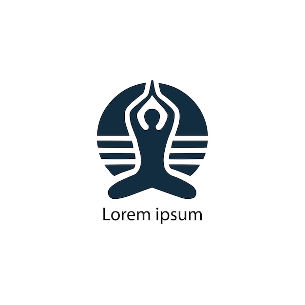 Vetor um design de logotipo de bem-estar de ioga