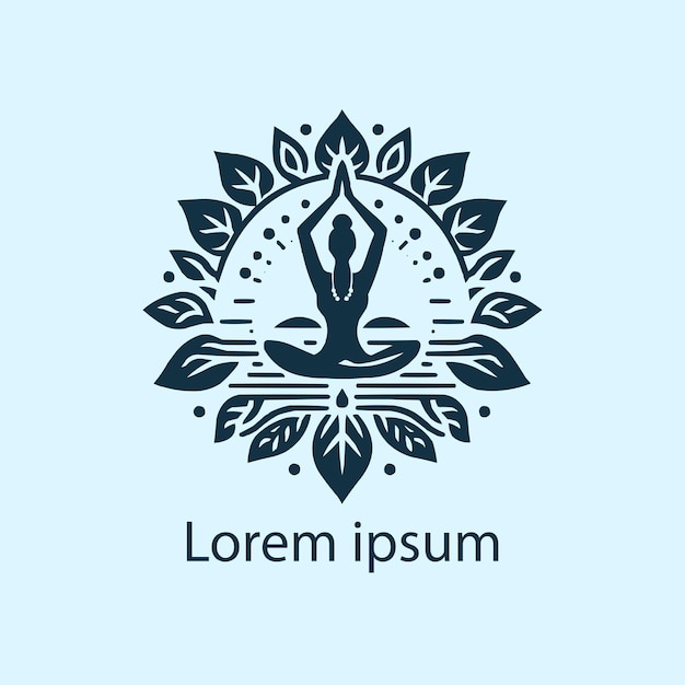 Vetor um design de logotipo de ioga para a sua marca