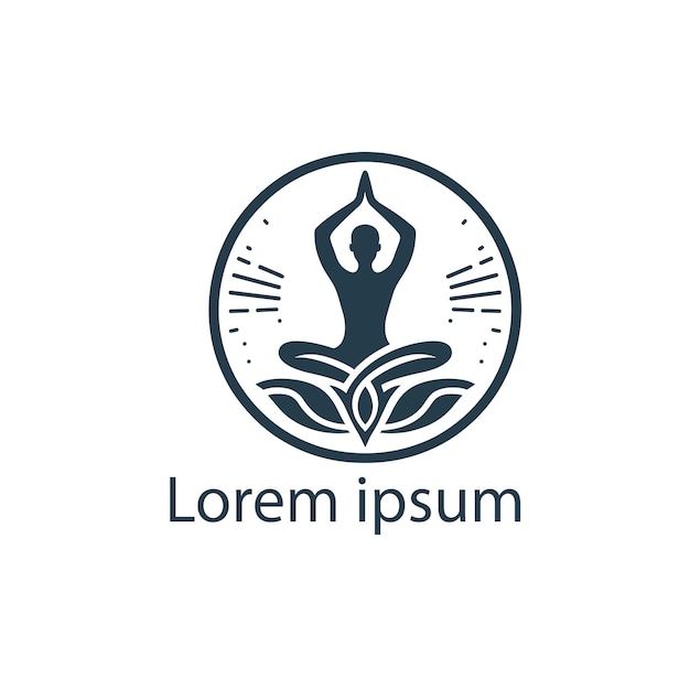 Vetor um design de logotipo de ioga