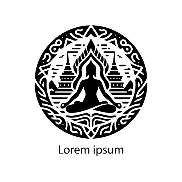 Vetor um design de logotipo de ioga