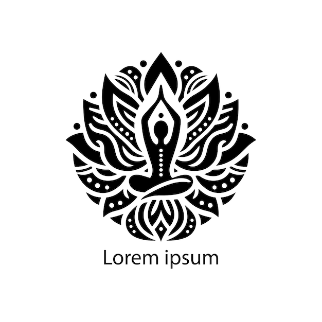 Vetor um design de logotipo de ioga